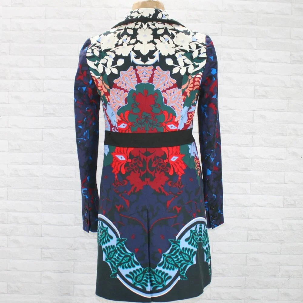 ANTHROPOLOGIE ELEVENSES Florilege Coat Long Jacket Floral Tailored Size 2 - Picture 6 of 16